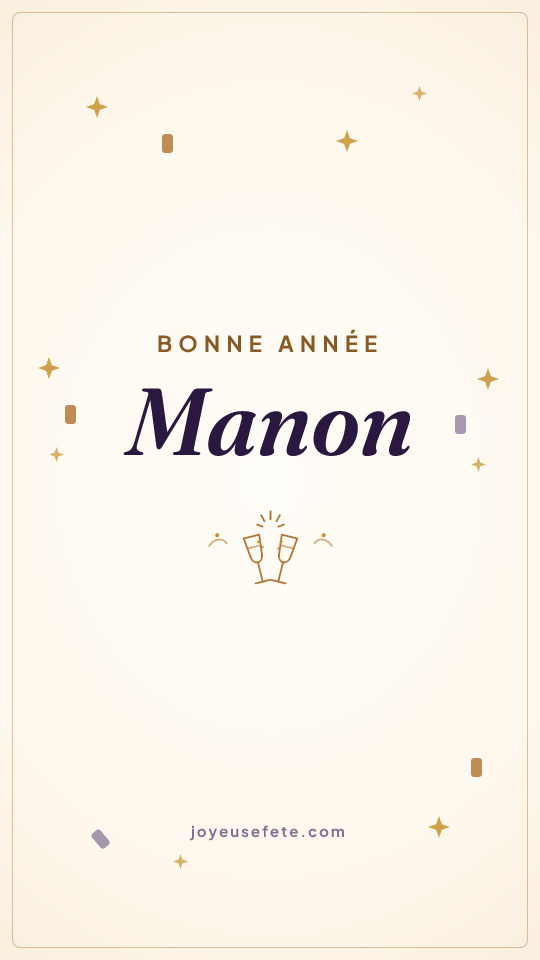 Image « Bonne année Manon » au format story