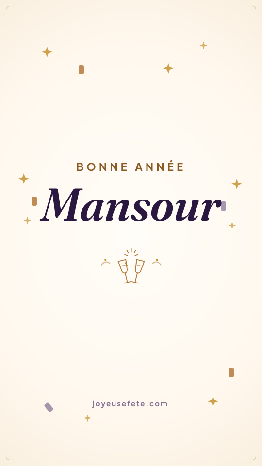 Image « Bonne année Mansour » au format story