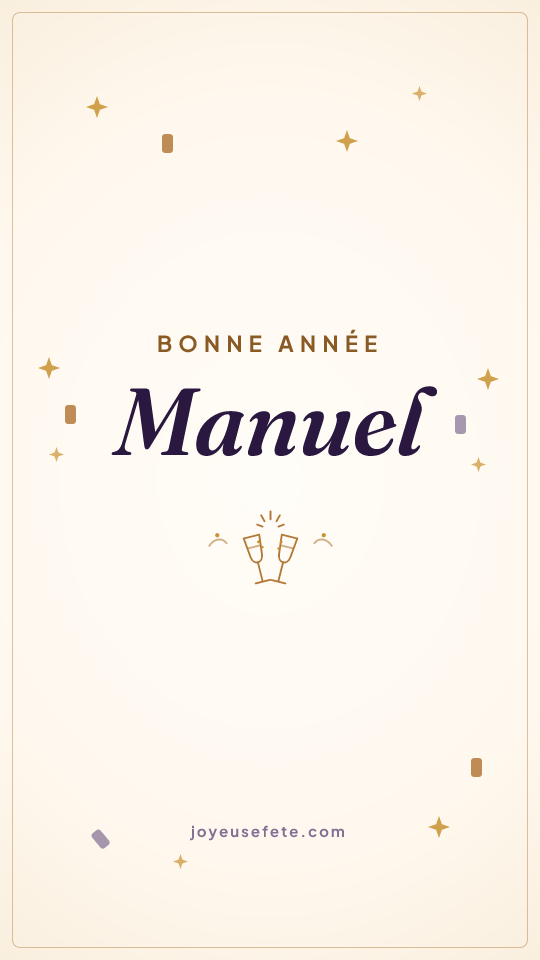 Image « Bonne année Manuel » au format story