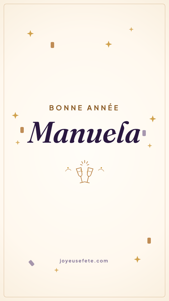 Image « Bonne année Manuela » au format story