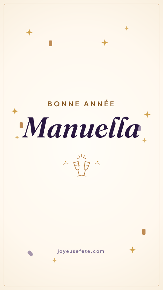 Image « Bonne année Manuella » au format story