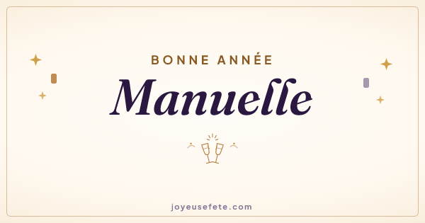 Image « Bonne année Manuelle » au format large