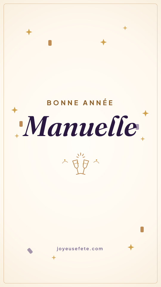 Image « Bonne année Manuelle » au format story