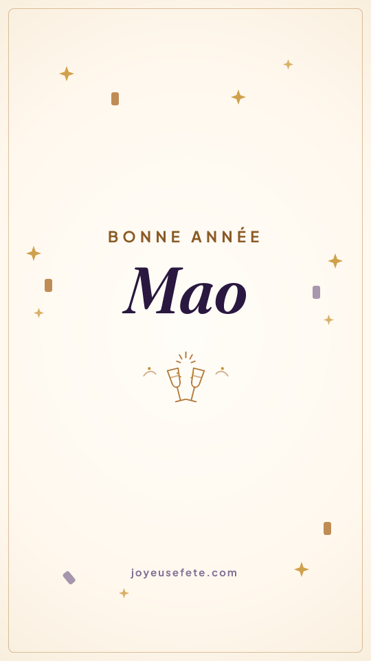Image « Bonne année Mao » au format story