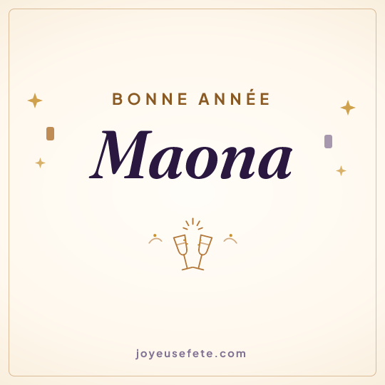 Image carrée « Bonne année Maona » pour WhatsApp