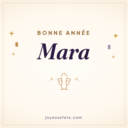 Image carrée « Bonne année Mara » pour WhatsApp