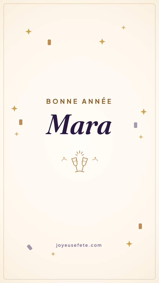 Image « Bonne année Mara » au format story