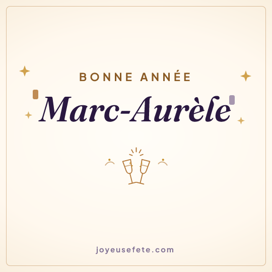 Image carrée « Bonne année Marc-Aurèle » pour WhatsApp