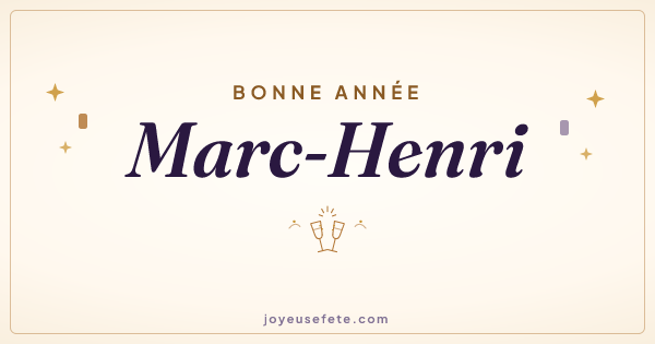 Image « Bonne année Marc-Henri » au format large