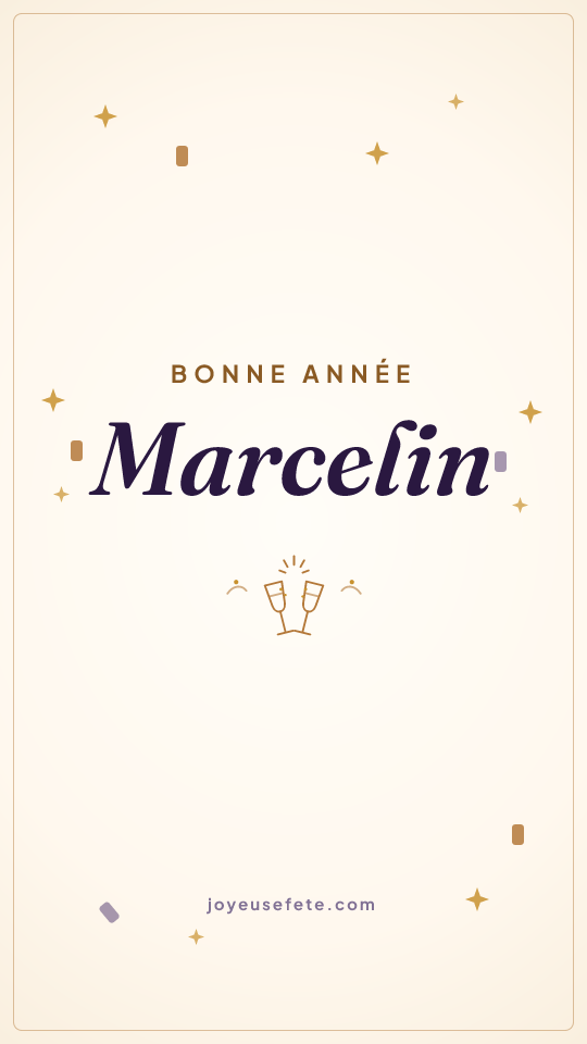 Image « Bonne année Marcelin » au format story