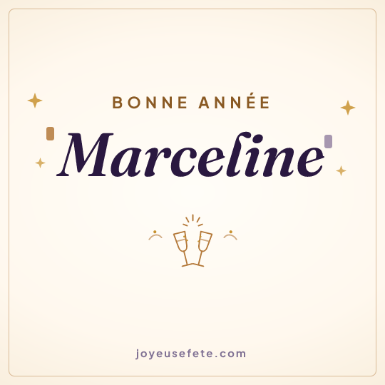 Image carrée « Bonne année Marceline » pour WhatsApp