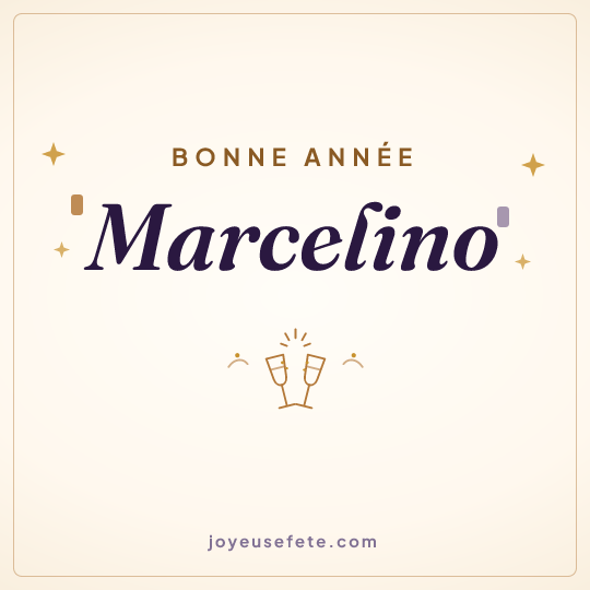 Image carrée « Bonne année Marcelino » pour WhatsApp