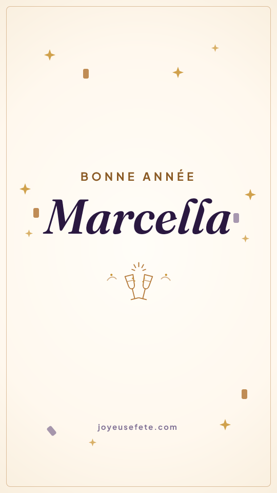 Image « Bonne année Marcella » au format story