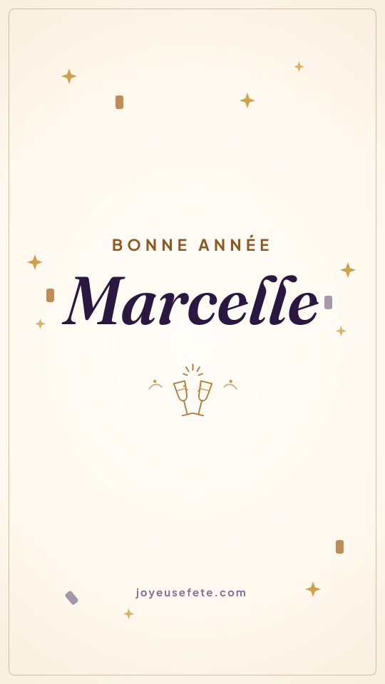 Image « Bonne année Marcelle » au format story