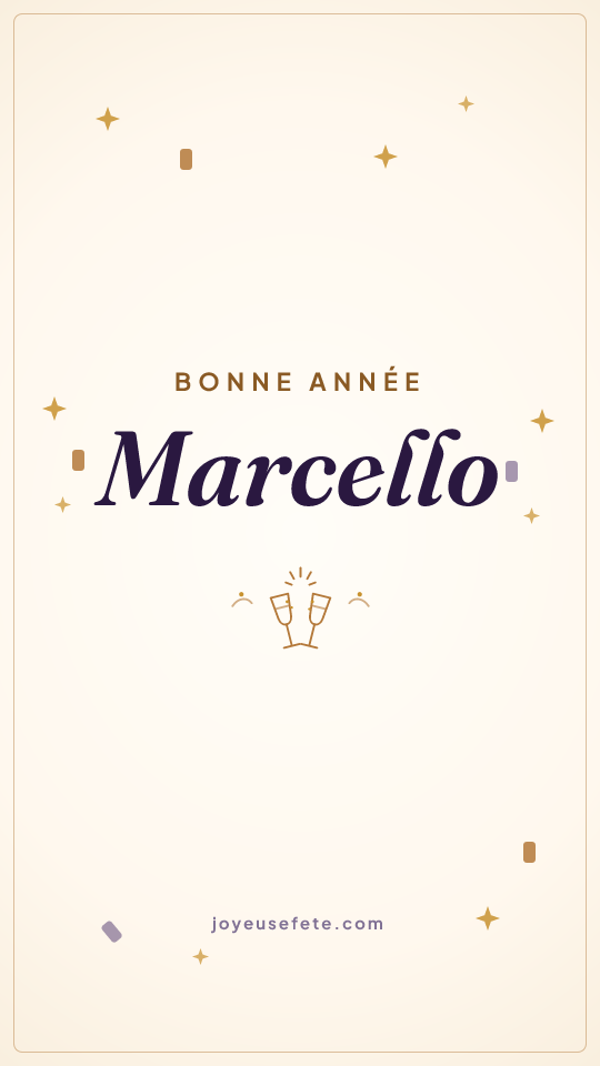 Image « Bonne année Marcello » au format story