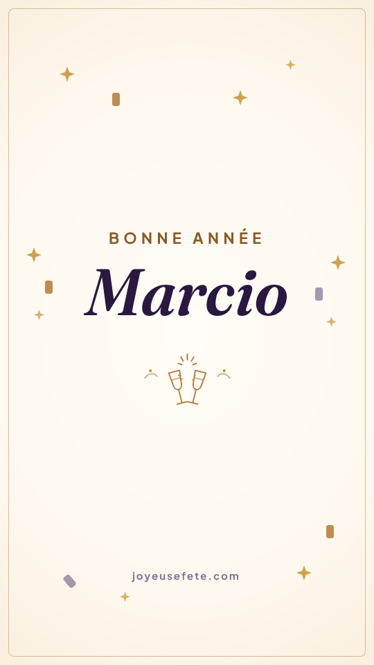 Image « Bonne année Marcio » au format story