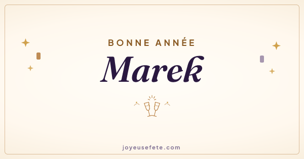 Image « Bonne année Marek » au format large