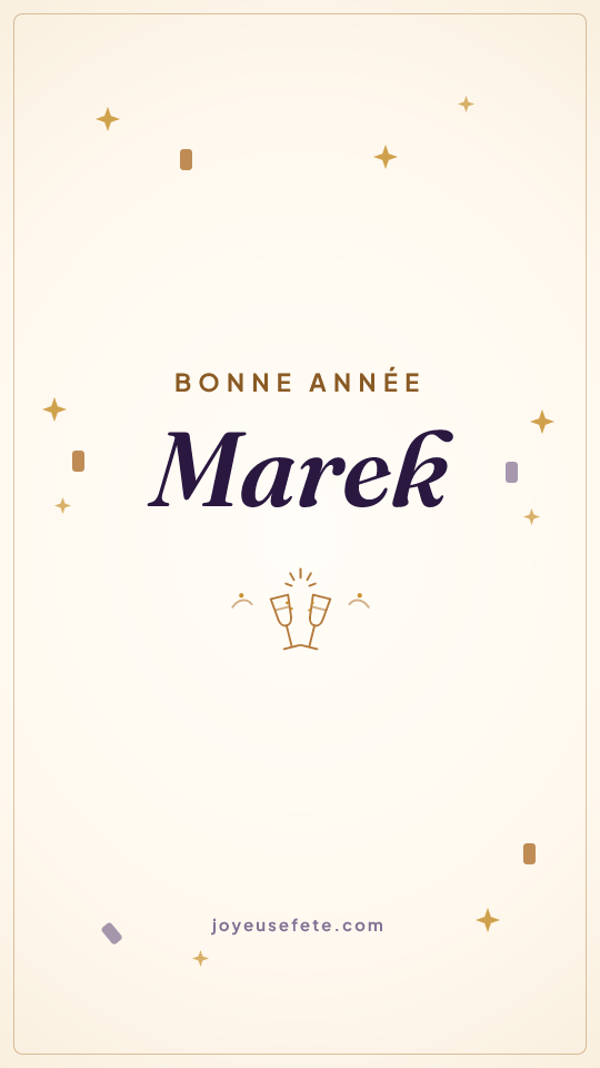 Image « Bonne année Marek » au format story