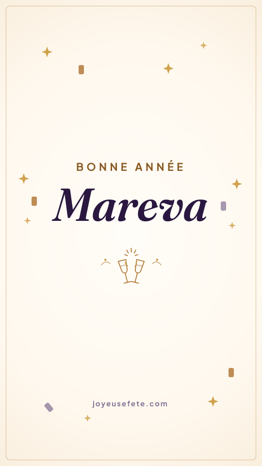 Image « Bonne année Mareva » au format story
