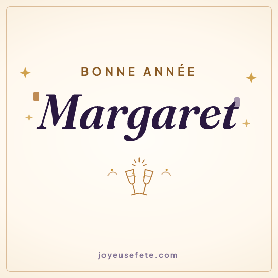 Image carrée « Bonne année Margaret » pour WhatsApp