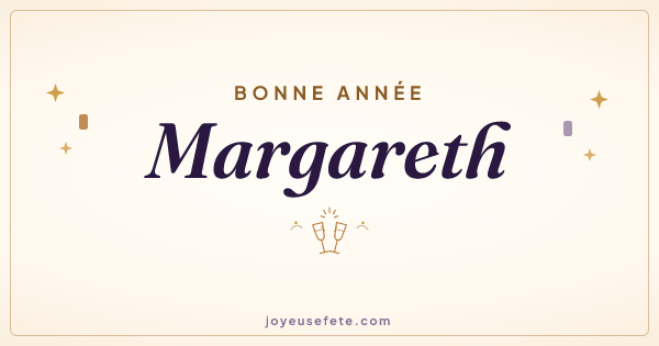 Image « Bonne année Margareth » au format large