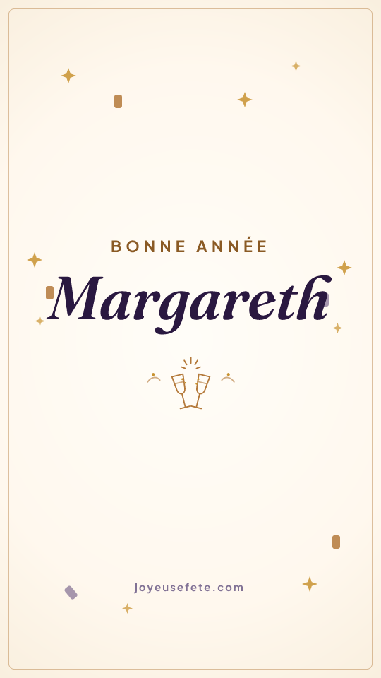 Image « Bonne année Margareth » au format story