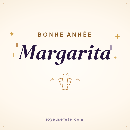 Image carrée « Bonne année Margarita » pour WhatsApp