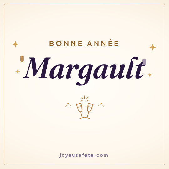 Image carrée « Bonne année Margault » pour WhatsApp