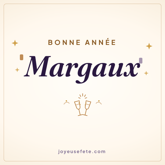 Image carrée « Bonne année Margaux » pour WhatsApp