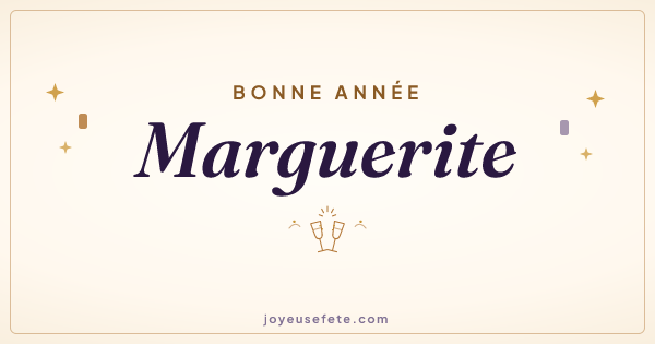 Image « Bonne année Marguerite » au format large