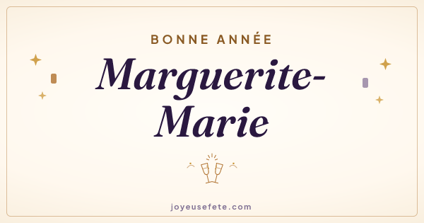 Image « Bonne année Marguerite-Marie » au format large