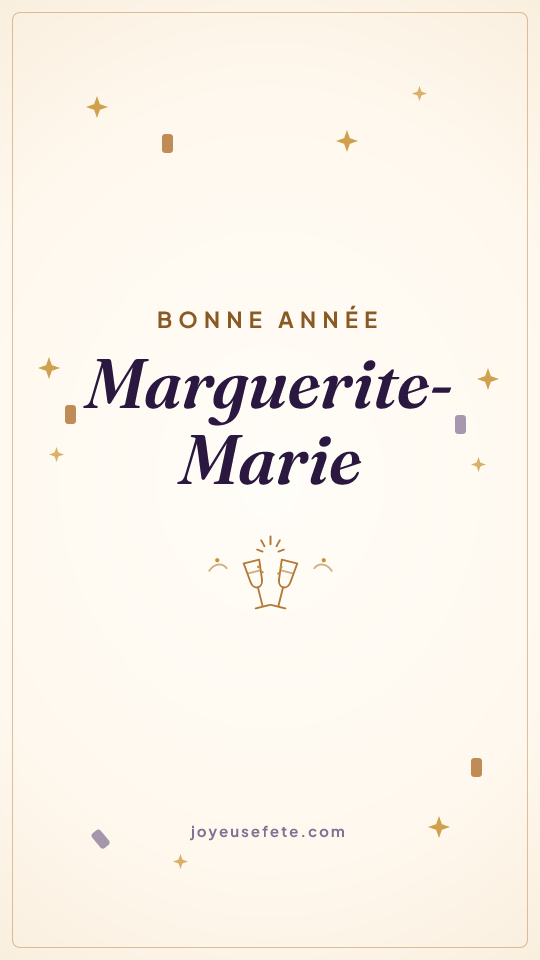 Image « Bonne année Marguerite-Marie » au format story