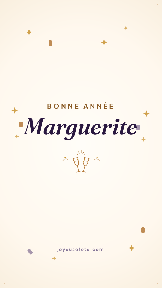 Image « Bonne année Marguerite » au format story