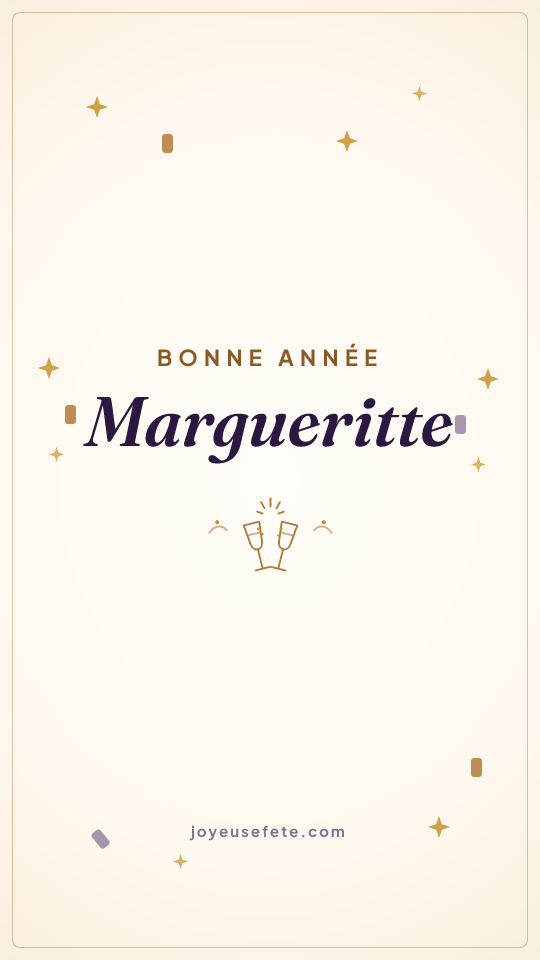 Image « Bonne année Margueritte » au format story