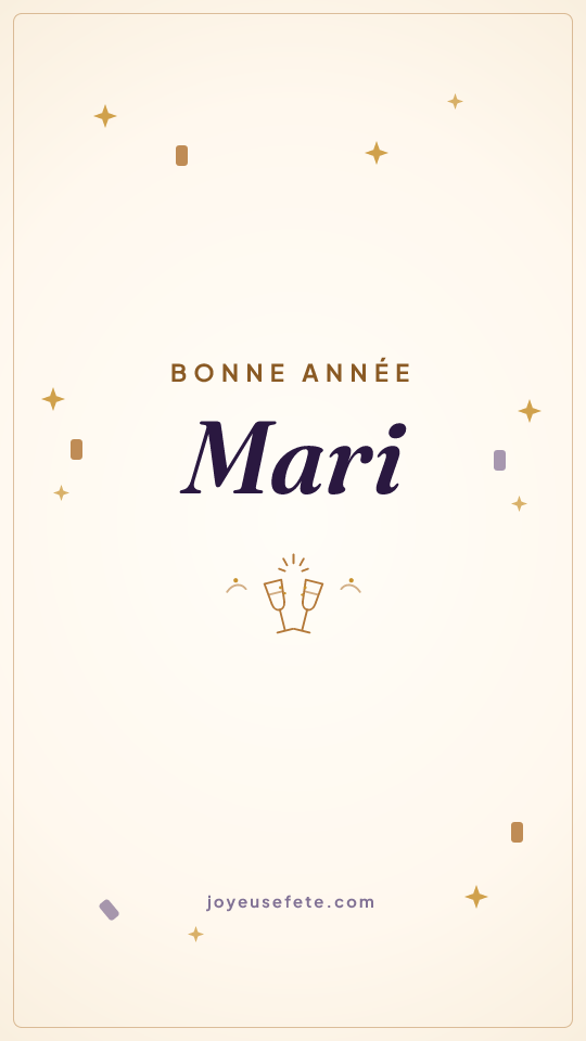 Image « Bonne année Mari » au format story