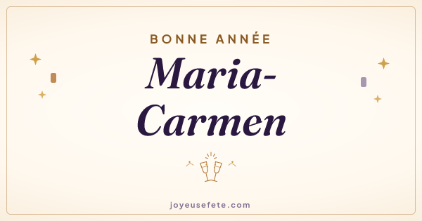 Image « Bonne année Maria-Carmen » au format large