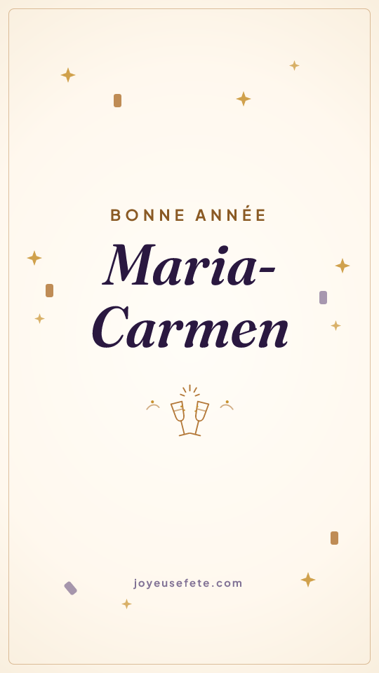 Image « Bonne année Maria-Carmen » au format story