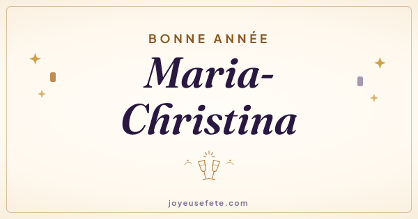 Image « Bonne année Maria-Christina » au format large