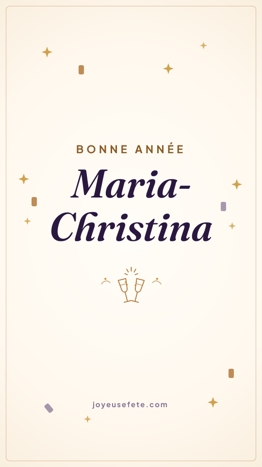 Image « Bonne année Maria-Christina » au format story