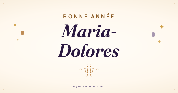 Image « Bonne année Maria-Dolores » au format large