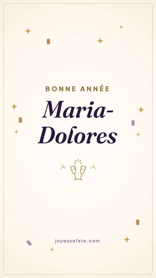 Image « Bonne année Maria-Dolores » au format story