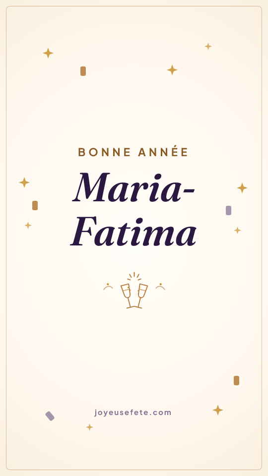 Image « Bonne année Maria-Fatima » au format story
