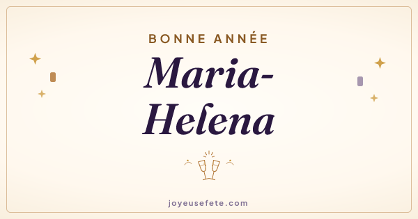 Image « Bonne année Maria-Helena » au format large