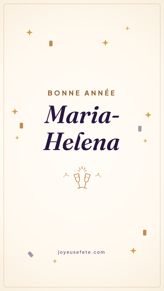 Image « Bonne année Maria-Helena » au format story