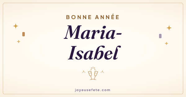 Image « Bonne année Maria-Isabel » au format large