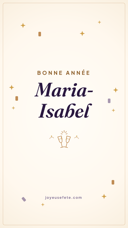 Image « Bonne année Maria-Isabel » au format story