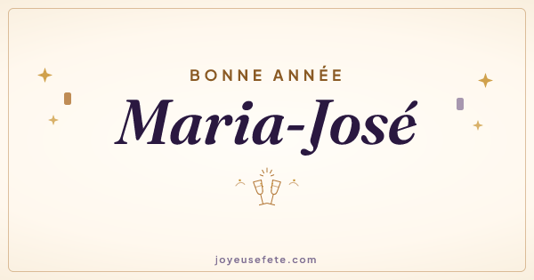 Image « Bonne année Maria-José » au format large