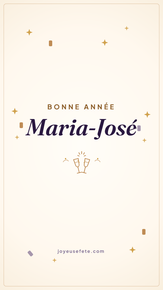 Image « Bonne année Maria-José » au format story