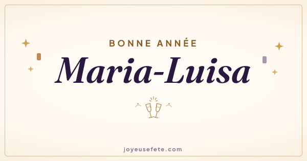 Image « Bonne année Maria-Luisa » au format large
