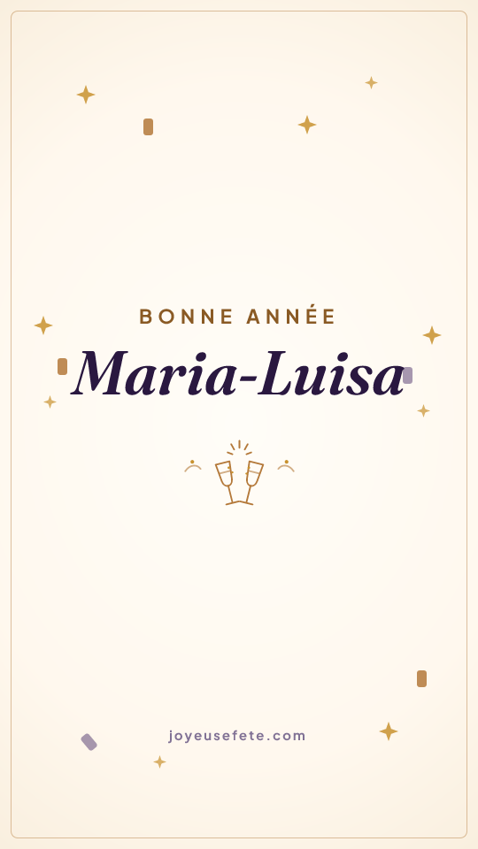 Image « Bonne année Maria-Luisa » au format story